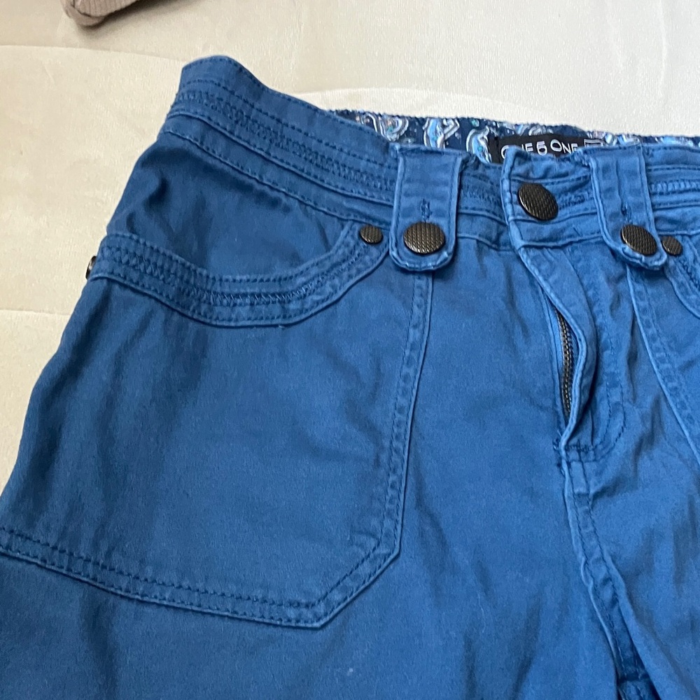 one 5 one Women's Royal Blue Cotton  Shorts - Picture 4 of 9